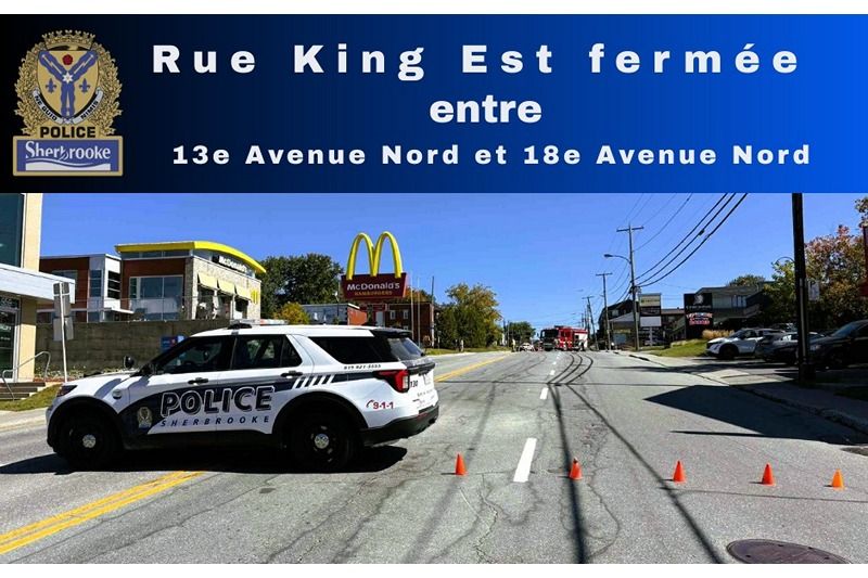La rue King fermée